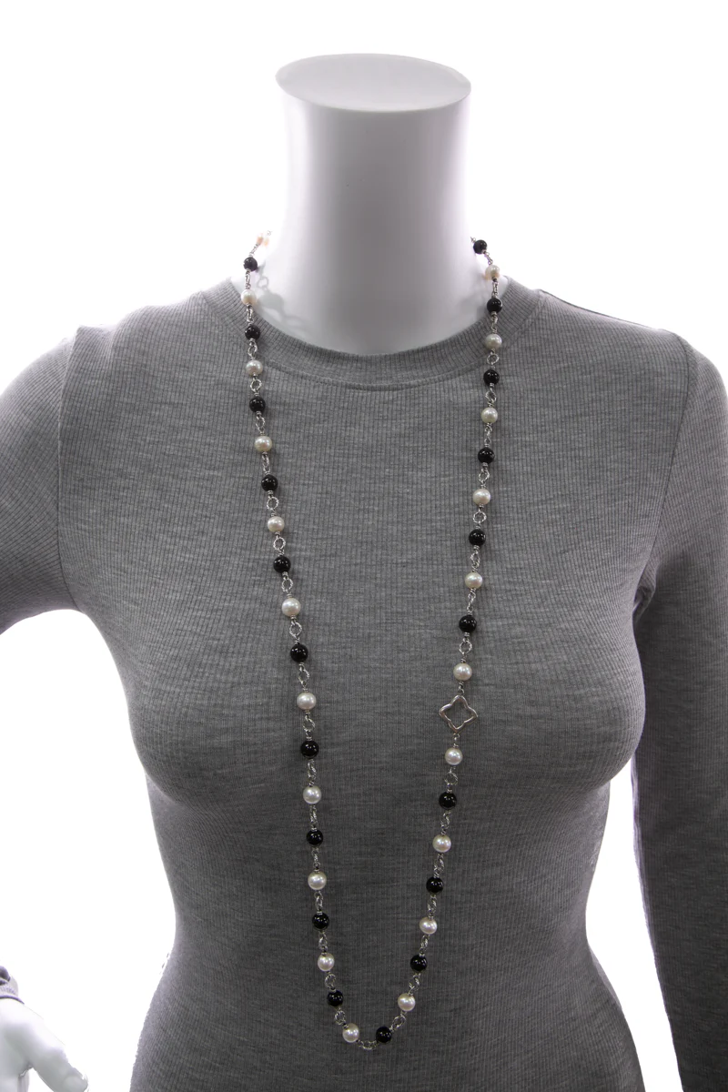 Onyx Pearl Bijoux Necklace - Image 3